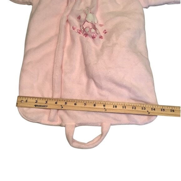 Baby Dove Infant Hooded Pink Bunting Suit With Bunny Embroidery Size 0-12 Months - Picture 13 of 16